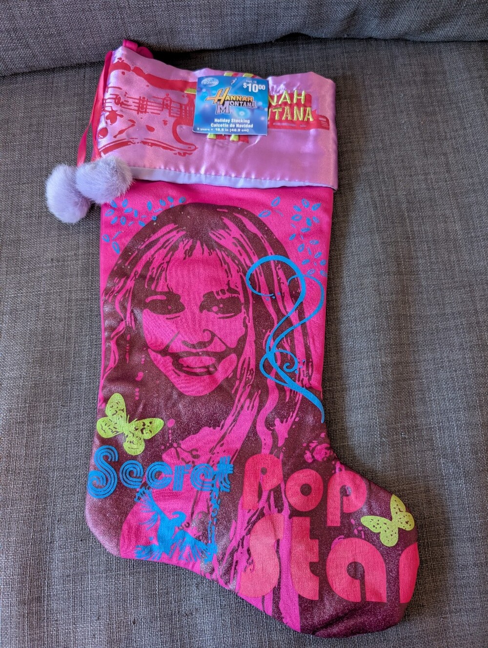 Vintage Hanna Montana Christmas Stocking!